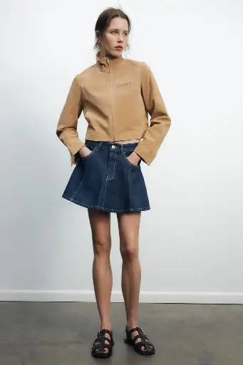 FALDA MINI MEZCLILLA TRF 